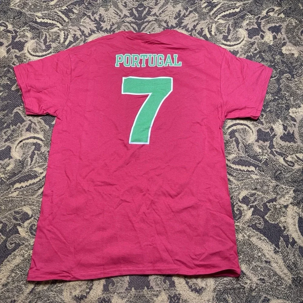 Vtg Y2K Portugal Futbol Soccer Red T Shirt Mens Size Medium New - Picture 6 of 7